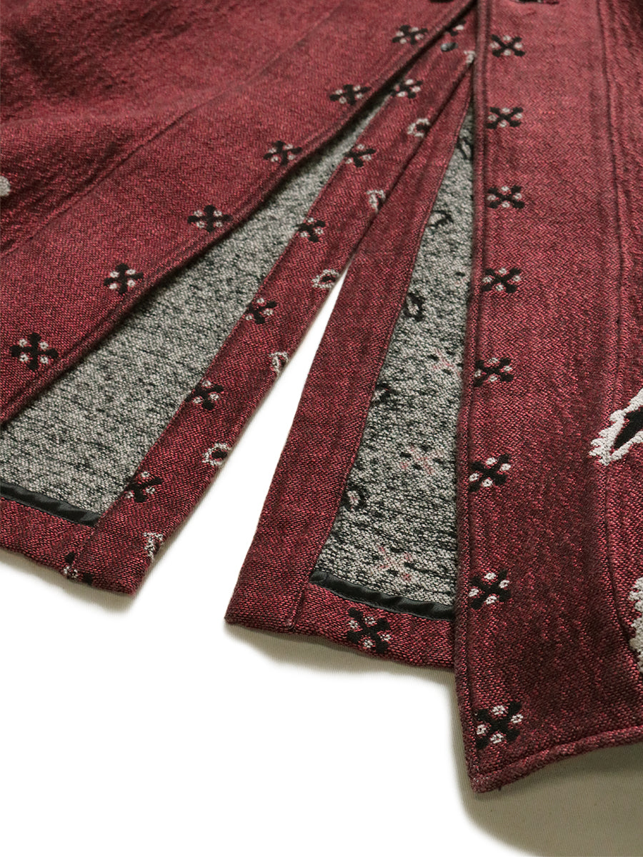 Rug Paisley Pattern Linen Wool Dragging Coat