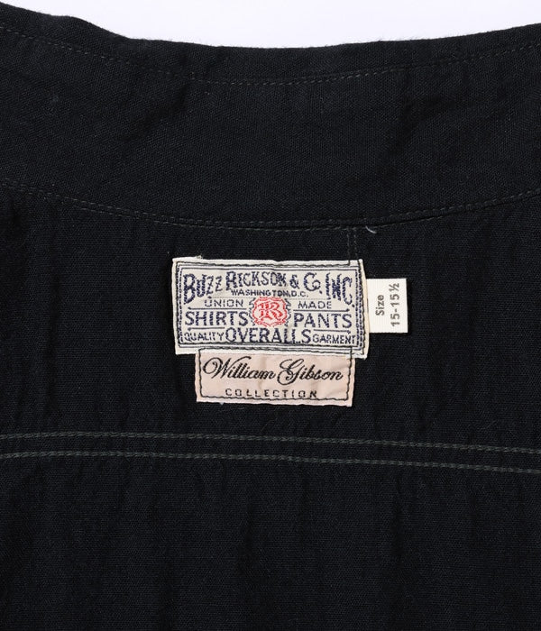 WILLIAM GIBSON COLLECTION BLACK CHAMBRAY WORK SHIRTS