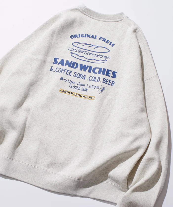 LANDER SANDWICHES×FREAK'S STORE/ Lander Limited Edition Big Silhouette Back Print Crewneck Sweat 【Limited Release】