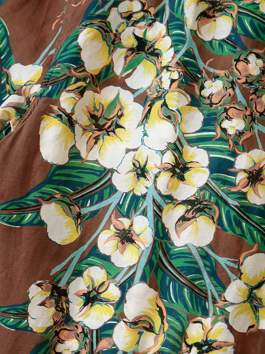 Silk Rayon Cotton Flower Pattern Windpe...
