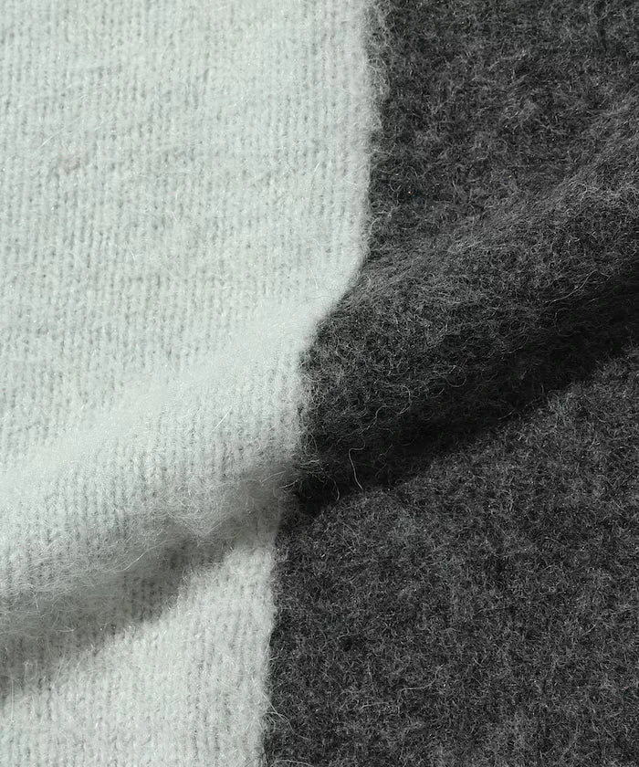 Alpaca Blend Bicolor Knit Vest