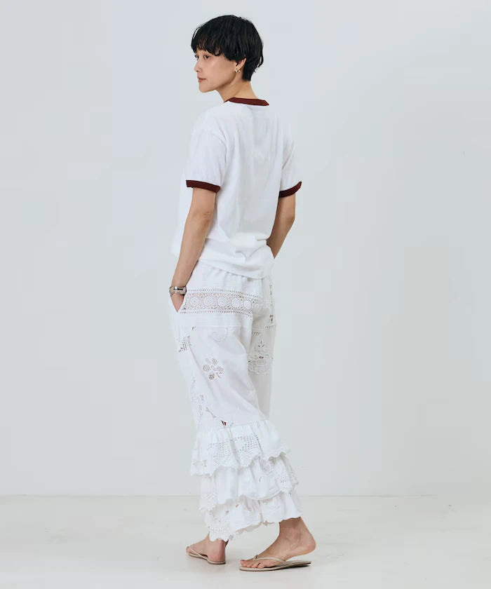vintage lace tablecloth remake easy pants