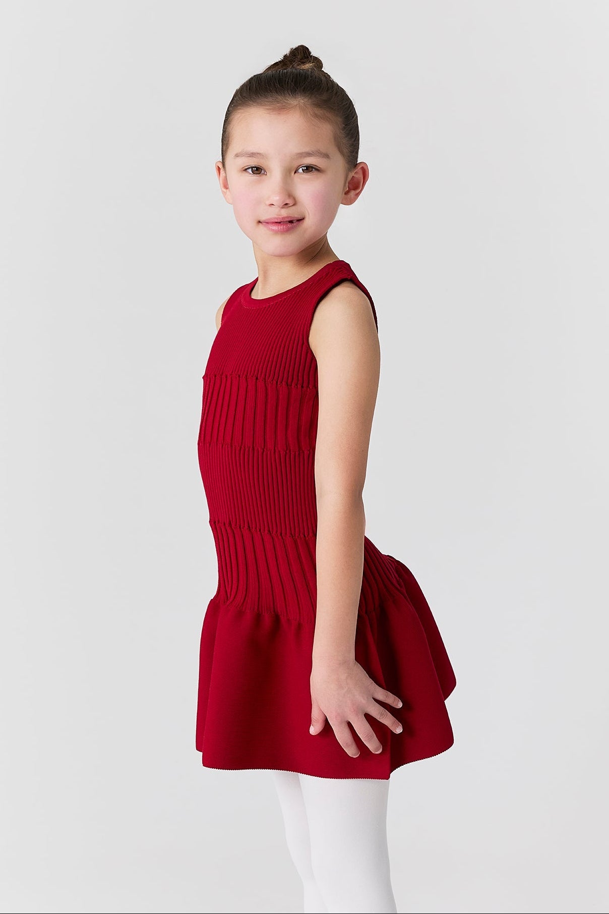 SOFT FLUTED KIDS SLEEVELESS DRESS
