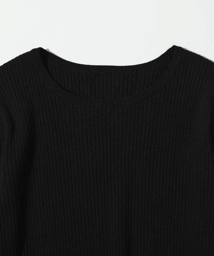 Functional material silk blend color block knit pullover / anti-pill / machine washable