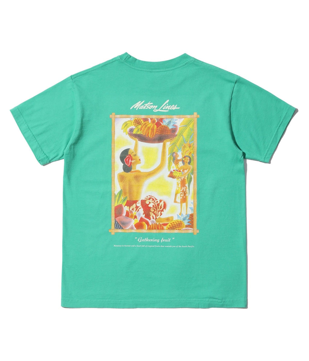 SUNSURF PRINT T-SHIRTS “GATHERING FRUIT”