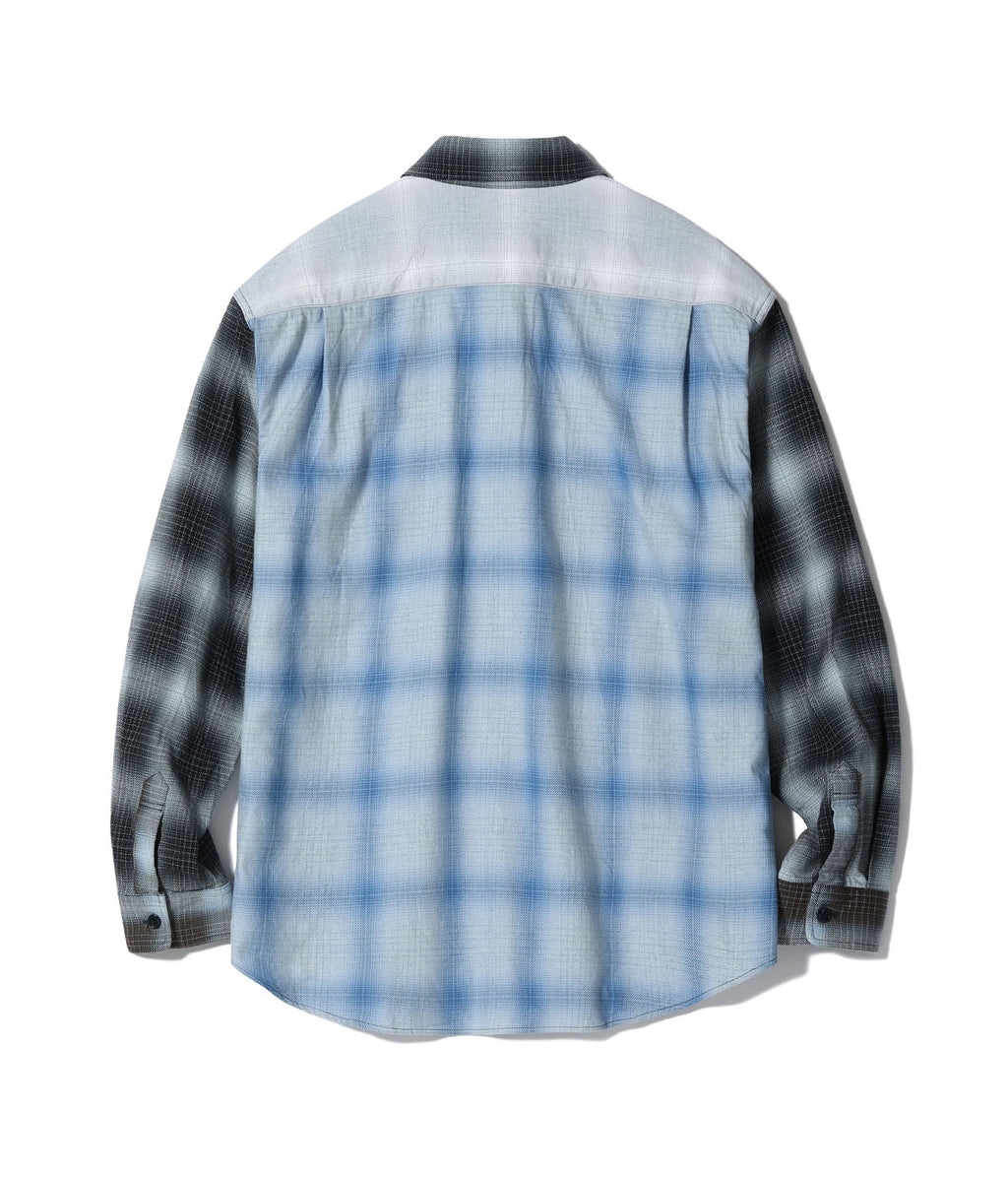 INDIGO OMBRE CHECK CRAZY WORK SHIRT