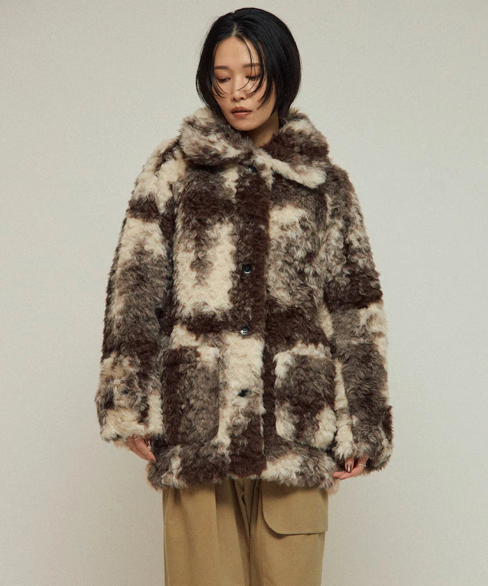 Fake Fur Mid-Length Coat / Fur Coat