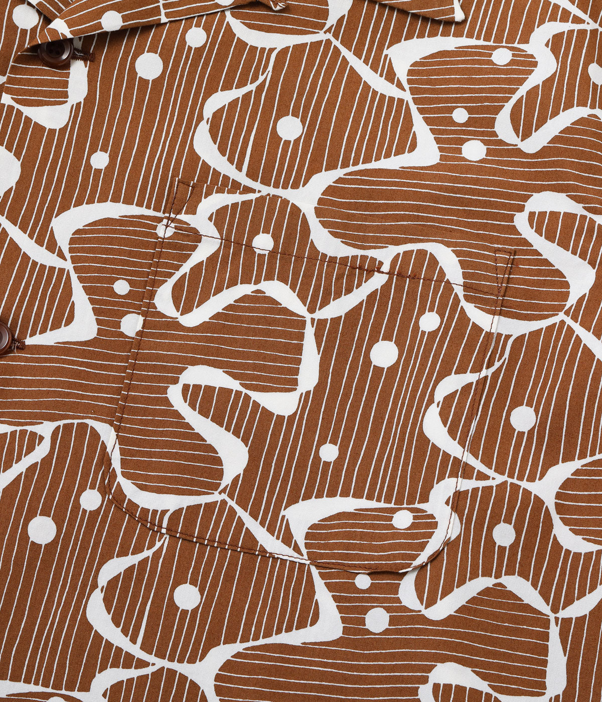 Typewriter Cotton Open Shirt "Water Surface"