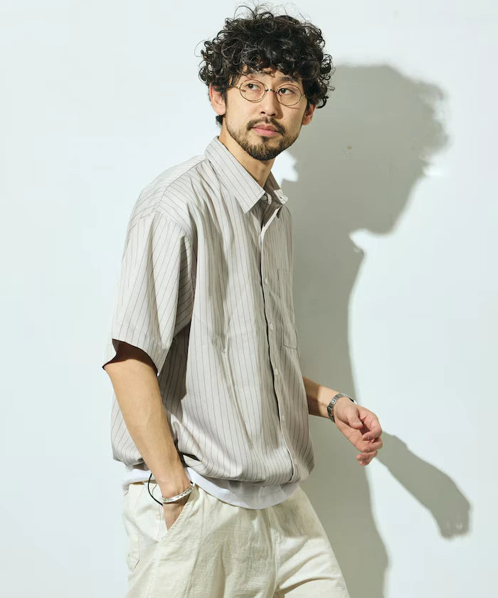 Spindle Stripe Short Sleeve Shirt / Compatible with Setup