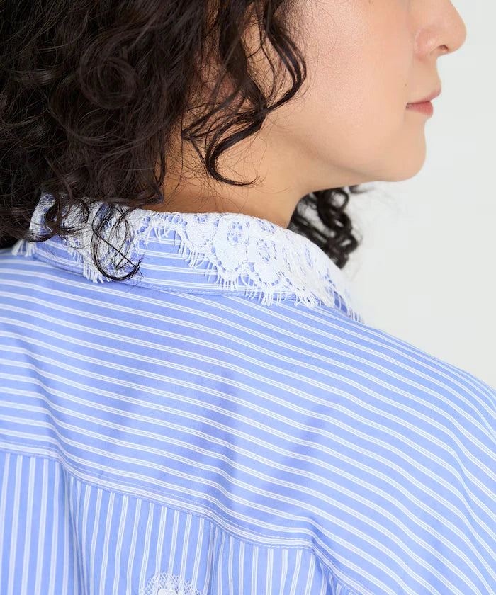 Lace Docking Stripe Shirt