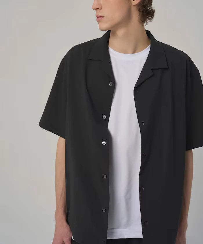Functional Material Open Collar Short Sleeve Shirt Set 3 Piece Set / Washable / UV Cut / Quick Dry / Cooling Touch