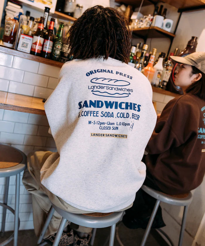 LANDER SANDWICHES×FREAK'S STORE/ Lander Limited Edition Big Silhouette Back Print Crewneck Sweat 【Limited Release】