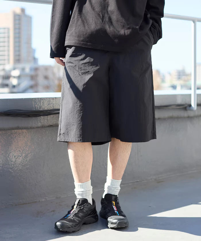 Nylon Sleek Water Length Baggy Shorts