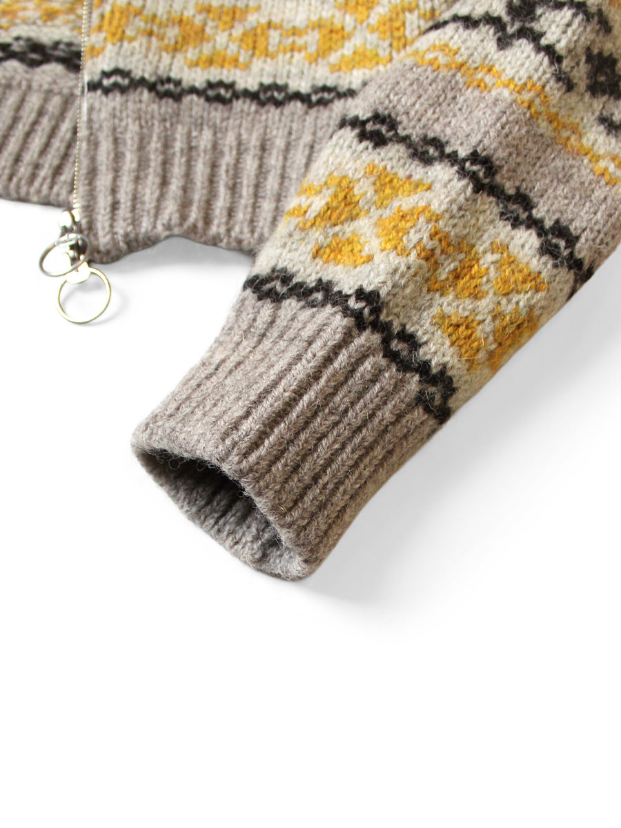 3G Wool Yellowknife Fair Isle ZIP Short...