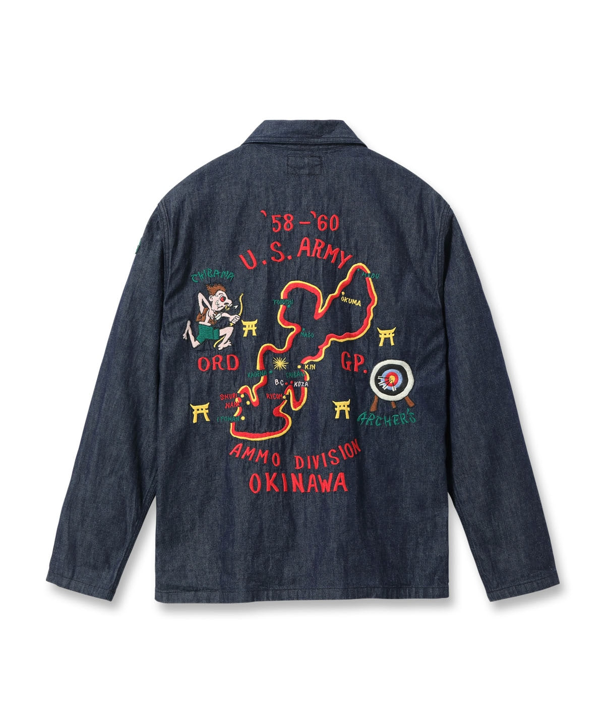 Late 1950s Style Blue Denim Okinawa Jumper "CHIBANA ARCHER'S"