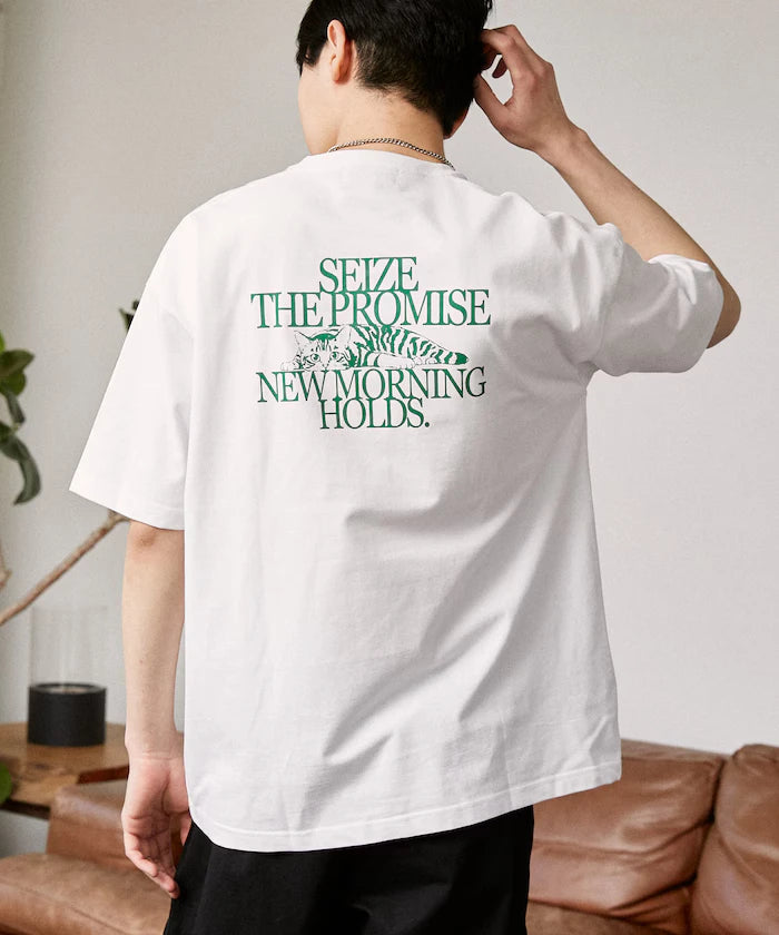 <Functional Material> PROMISE Cat Print T-Shirt Limited Release