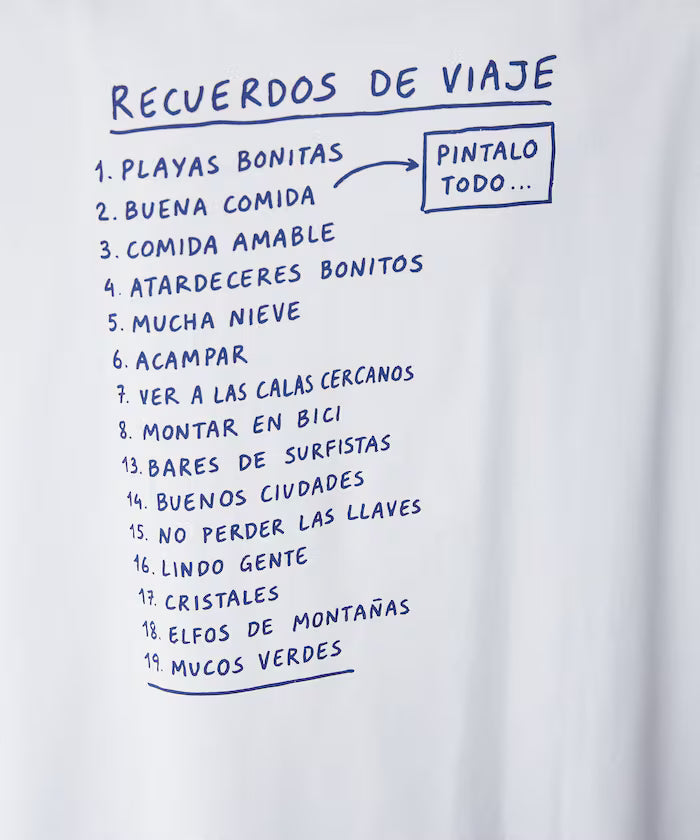 LOVE POP STUDIO TRAVEL NOTE Typography T-Shirt Limited Edition
