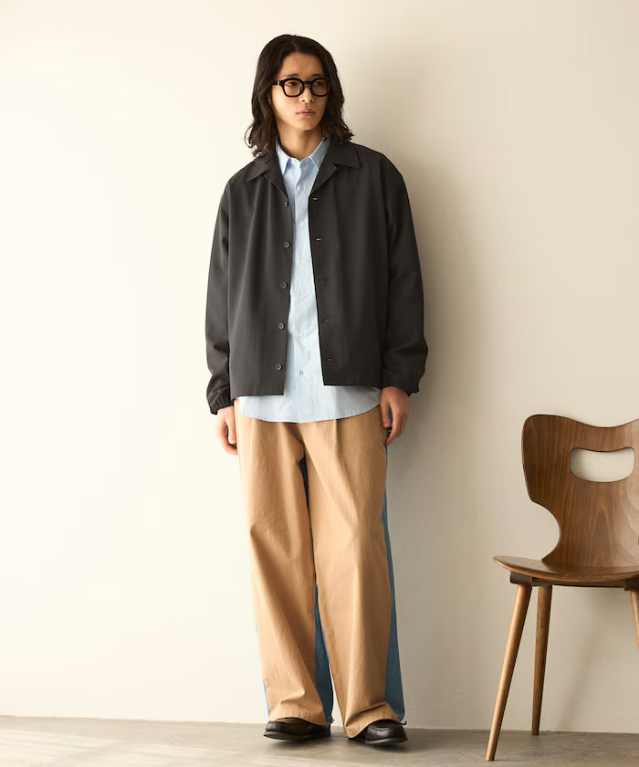 Functional Material Oversized CPO Shirt & Wide Easy Pants Setup / Washable / UV Cut / Quick Dry / Contact Cooling
