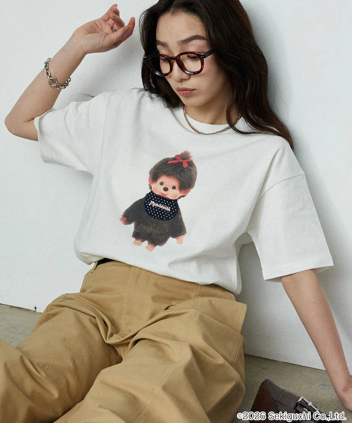 Monchhichi Mixed Material Docking T-Shirt Limited Edition