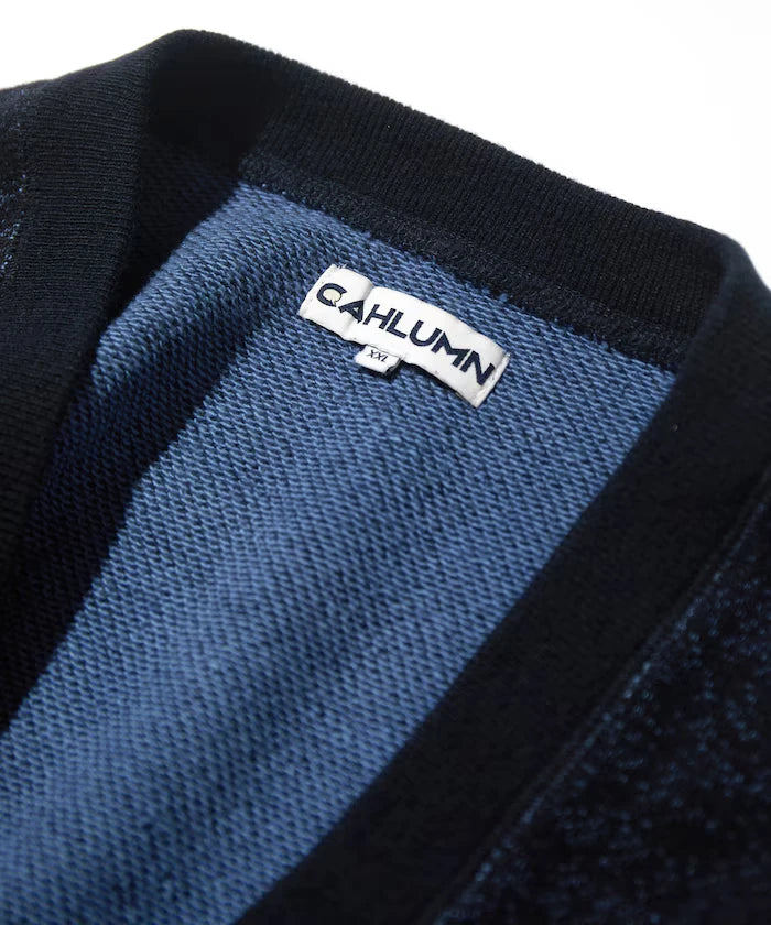 Merino Wool＋Cotton Loop Back V-neck Sweatshirt