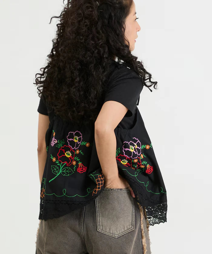 India Shoulder Ribbon Embroidered Remake Style Camisole