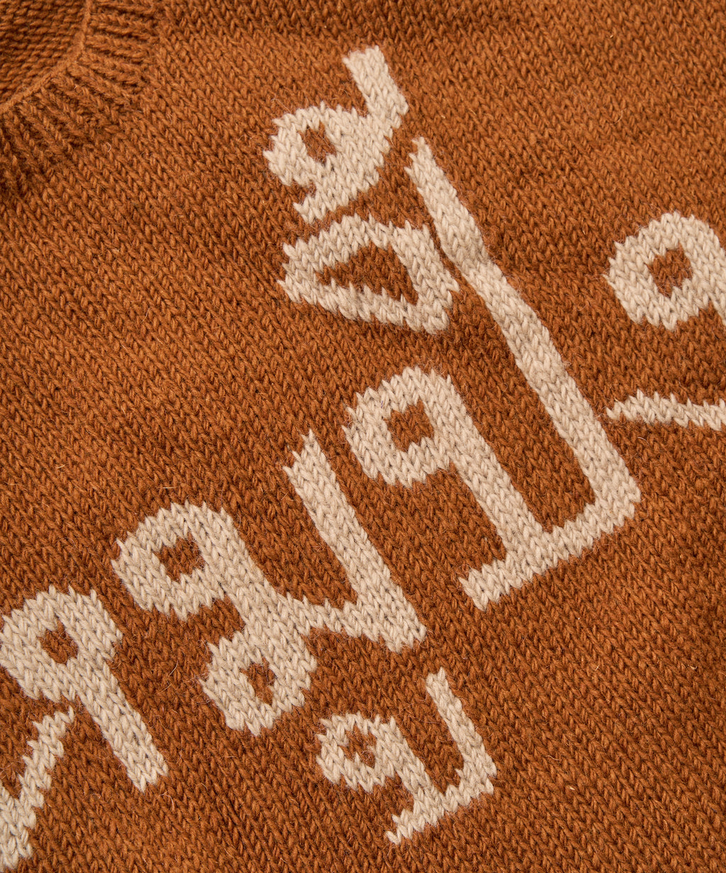moo ping brown sweater by macmahon knitting