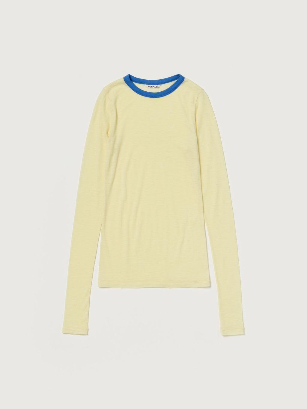 FLUFFY CASHMERE NYLON JERSEY RINGER L/S TEE