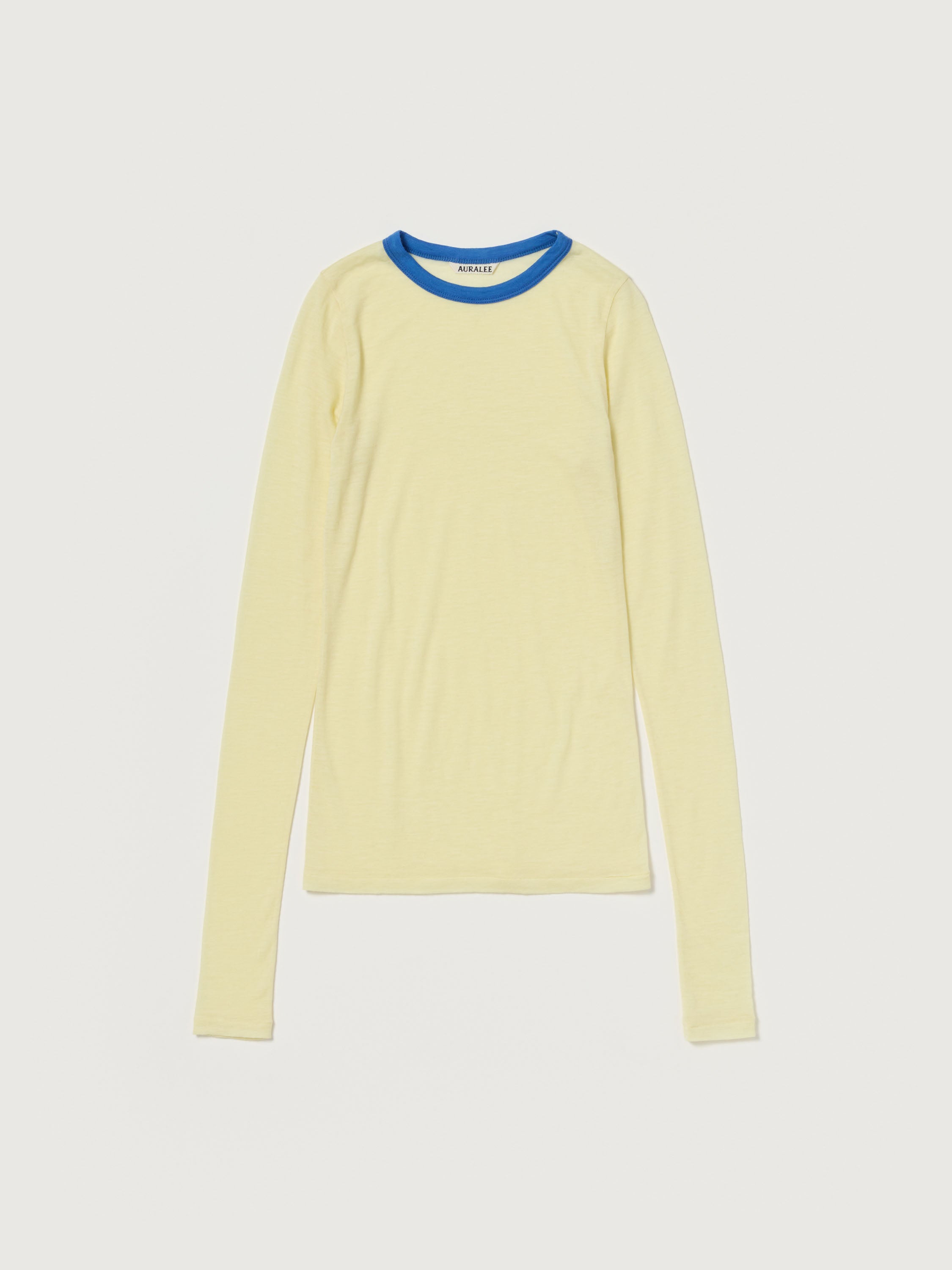 FLUFFY CASHMERE NYLON JERSEY RINGER L/S TEE