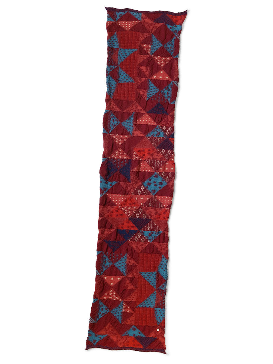 Shrunken Wool Indigo Split HAPPY Scarf