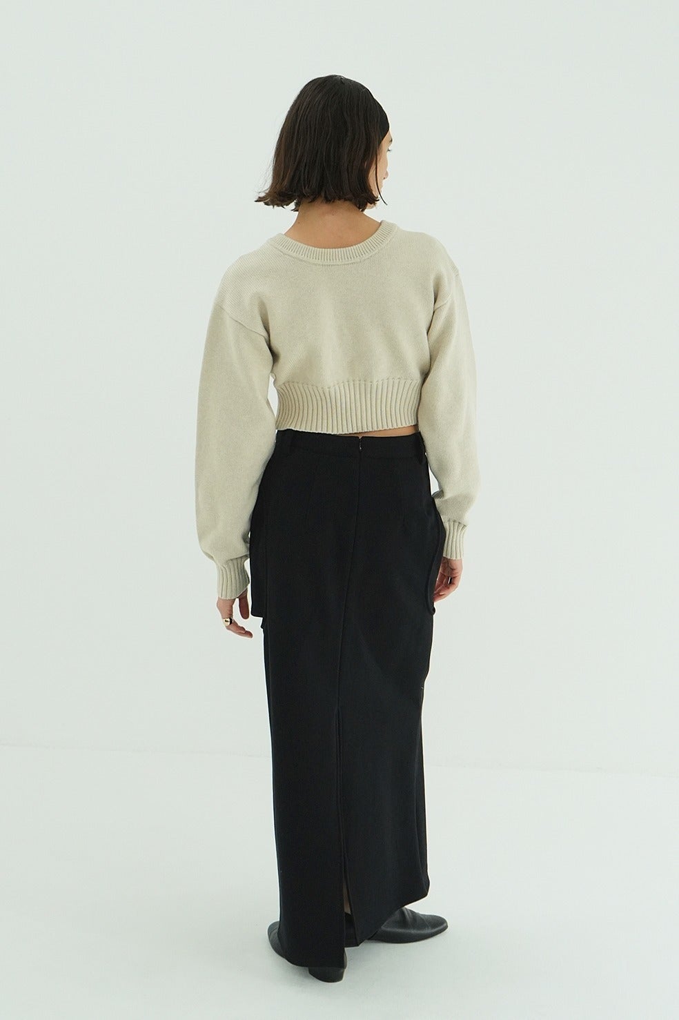 W FACE SHORT KNIT CARDIGAN