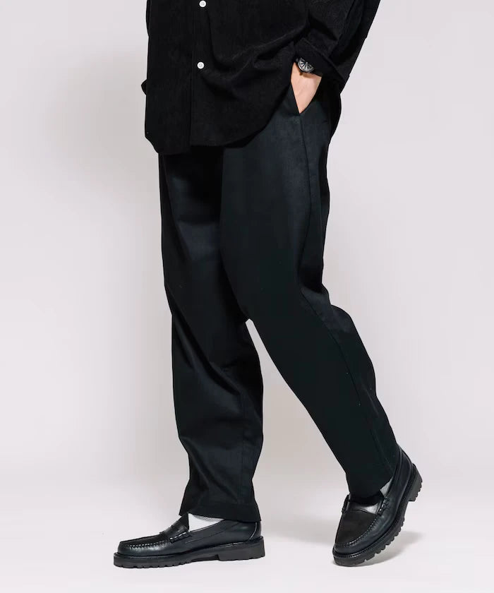 Wide Silhouette Drawstring Chino Pants / Tapered Silhouette Easy Chino Pants