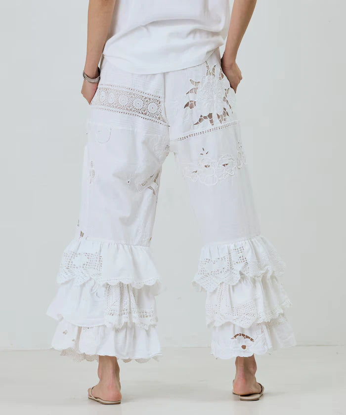 vintage lace tablecloth remake easy pants