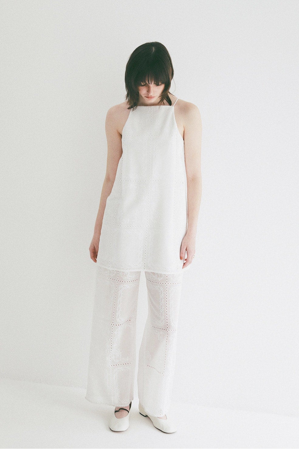 EMBROIDERY LACE CAMI ALL IN ONE