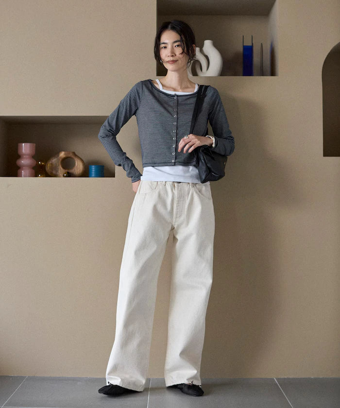 [February 12, 12:00 Release] Layered Set Top / Striped Cardigan & Camisole