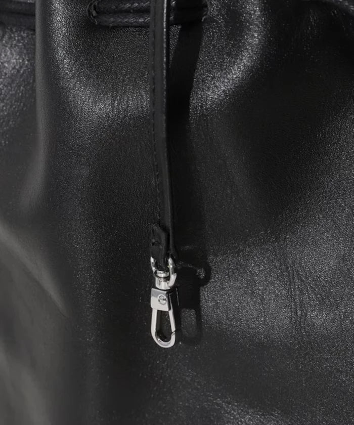 Drawstring Leather Handbag