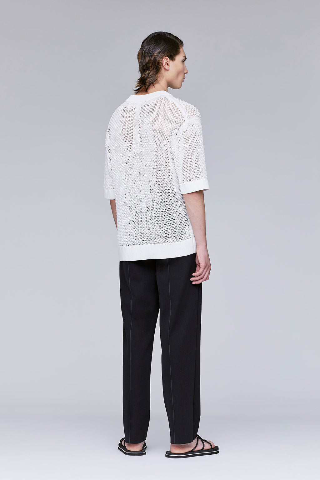 TC LATTICE SHORT SLEEVE TOP