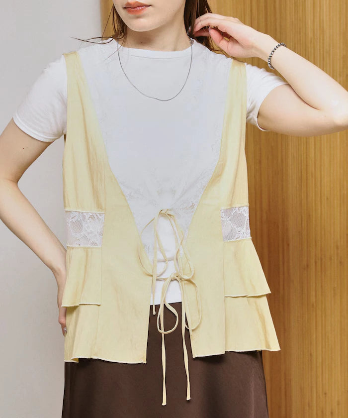 Switch Race Vintage Satin Ribbon Vest [Limited Release]