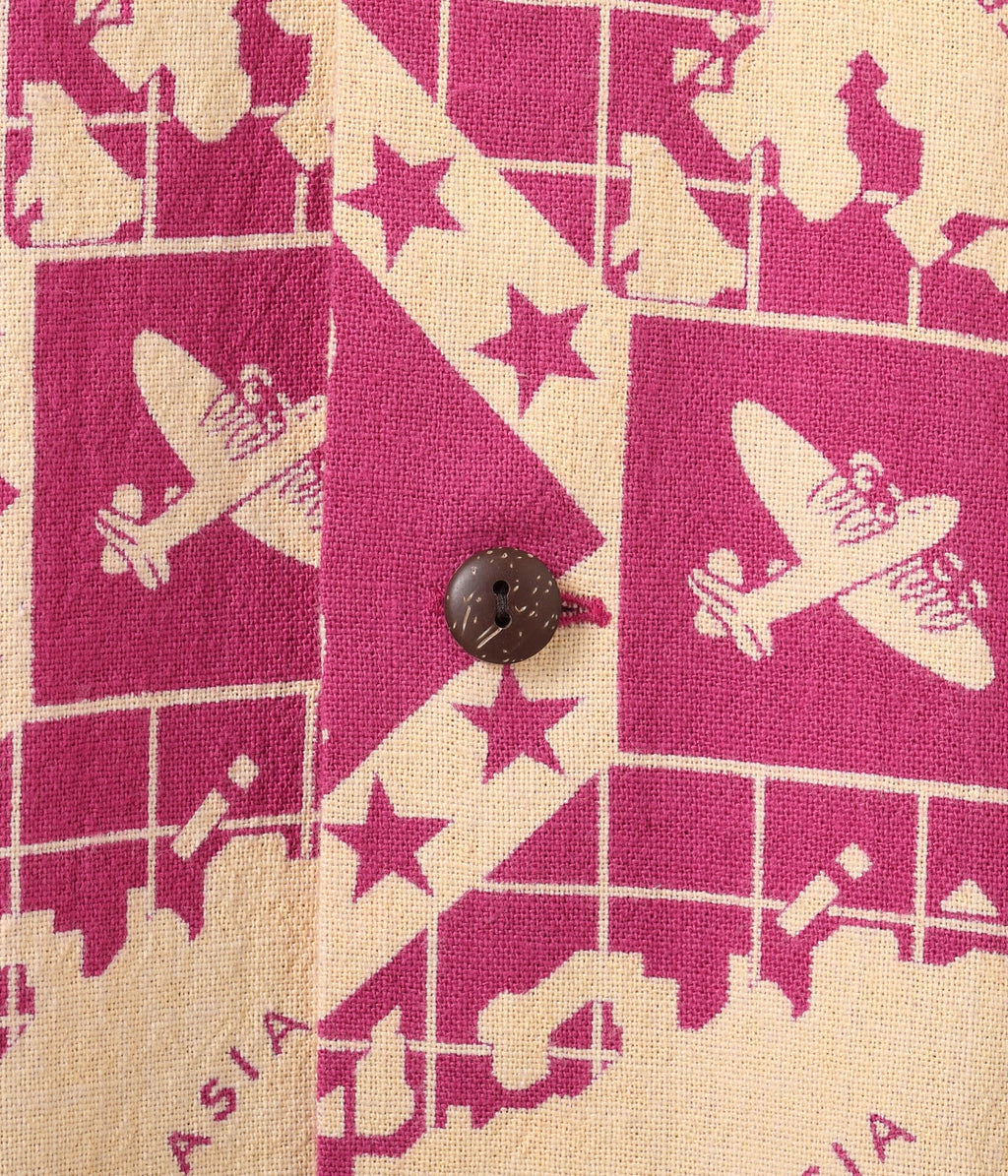 COTTON CANVAS OPEN SHIRT “PEARL HARBOR HAWAII”