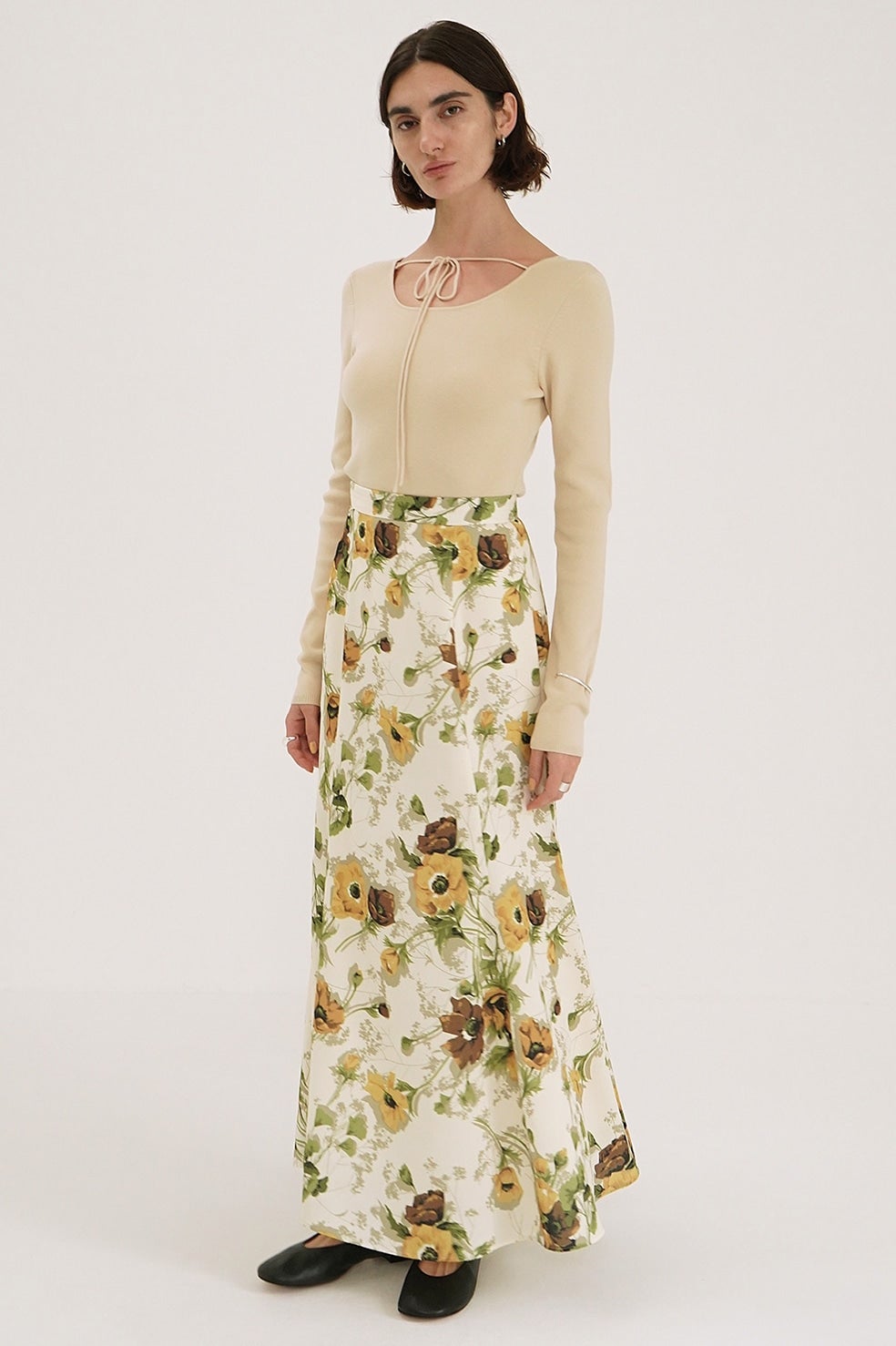 SCARF FLOWER MERMAID SKIRT