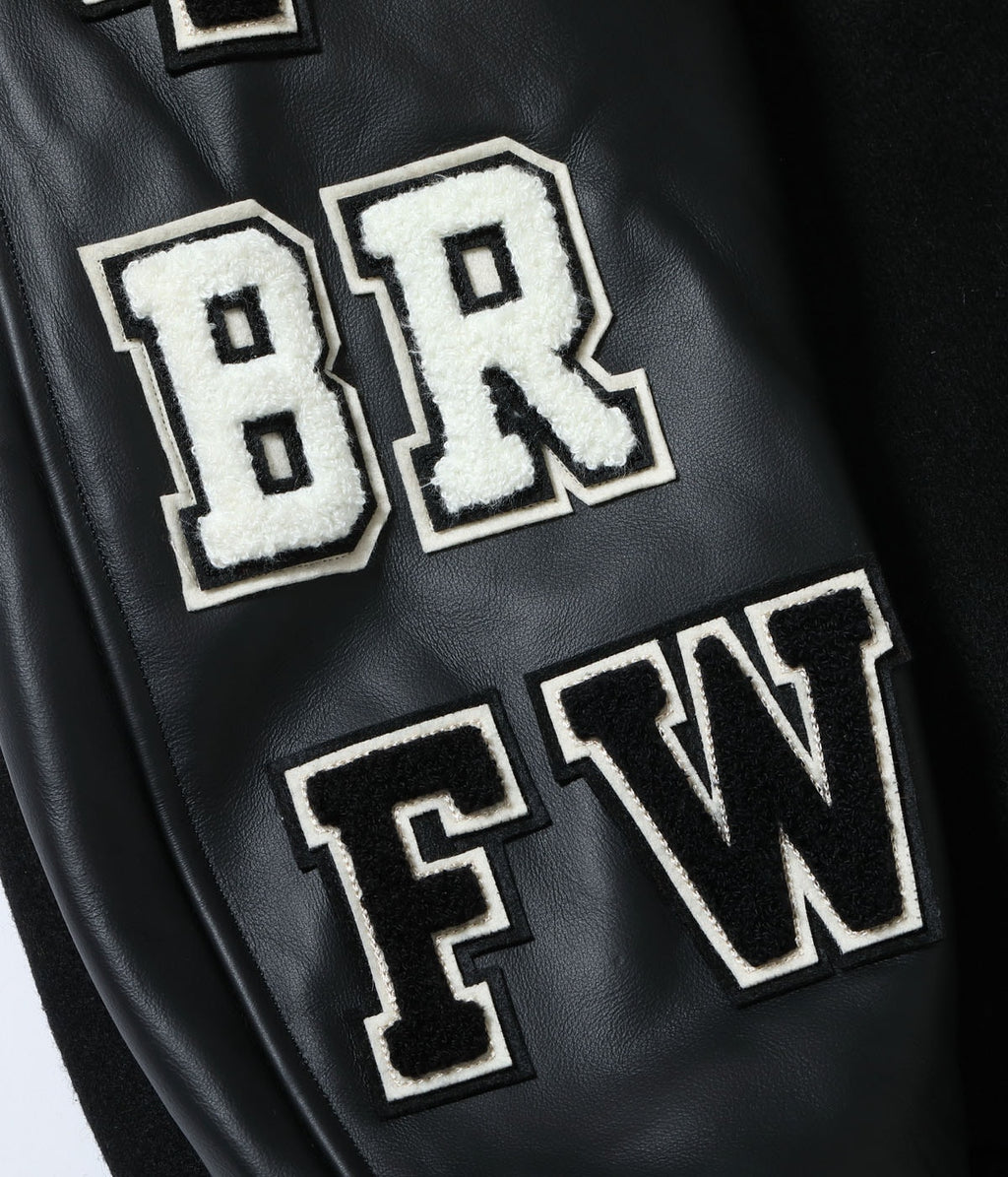 30oz. WOOL MELTON AWARD JACKET “BLUE PECKERS” (BLACK)
