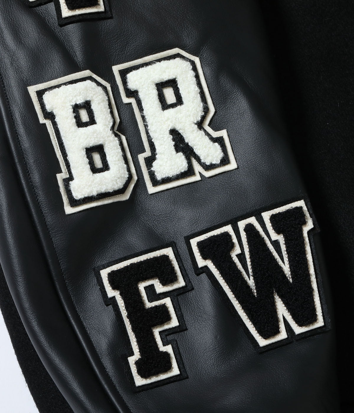 30oz. WOOL MELTON AWARD JACKET “BLUE PECKERS” (BLACK)