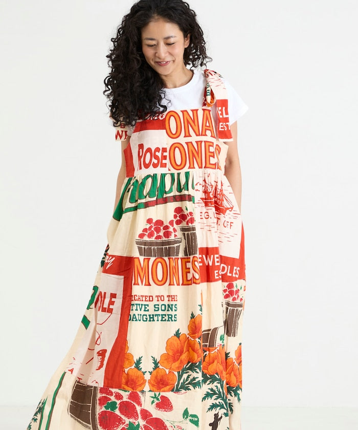 India FEEDBAG Print Shoulder Ribbon Camisole Dress