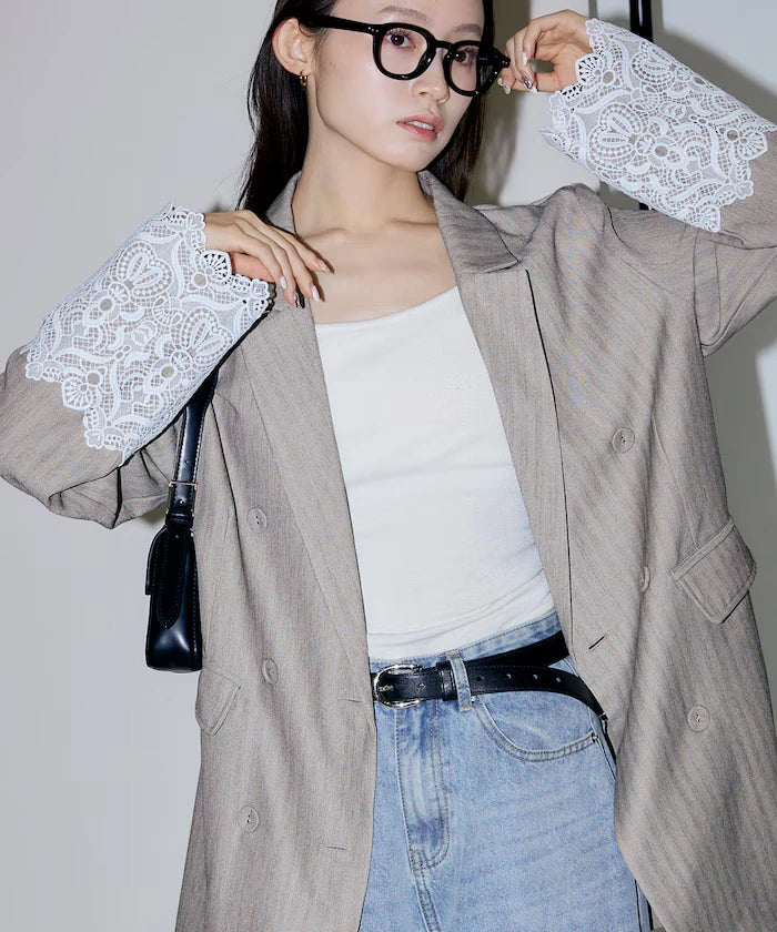 Lace Cuff Tailored Jacket