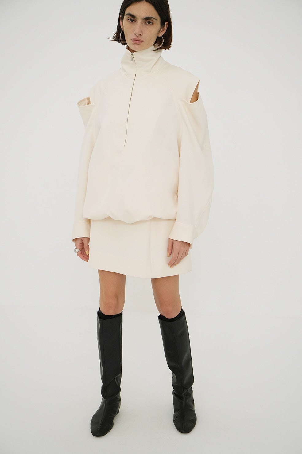 2WAY OFF SHOULDER MODE JERSEY TOPS