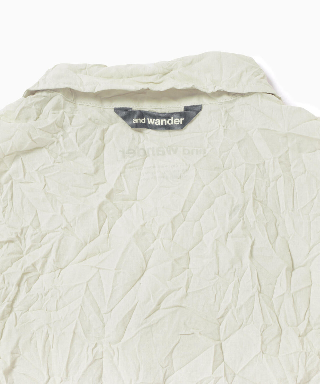 washer pleated open SS shirt (M)