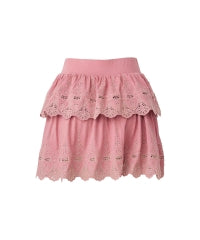 SKULL LACE Scalloped Embroidery Skirt