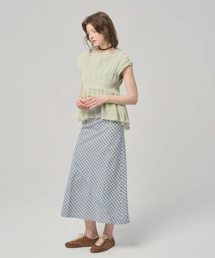 Japan Made Whole Garment Peplum Top