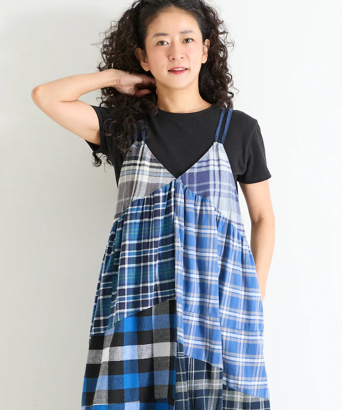 Vintage Remake Check Cami Dress