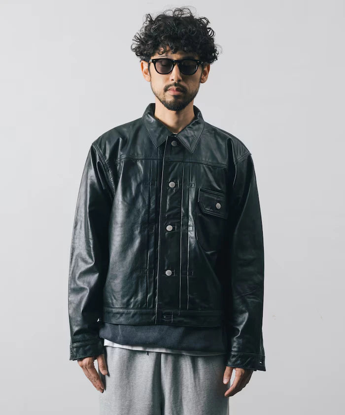 Leather Jacket TYPE-1 / Water-Repellent Leather / Cowhide
