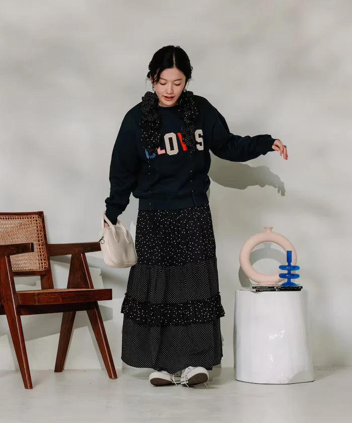 Dot Combi Frill Collar